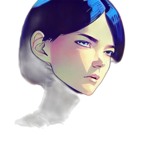 face, mask, robot, creature transparent PNG cut-out