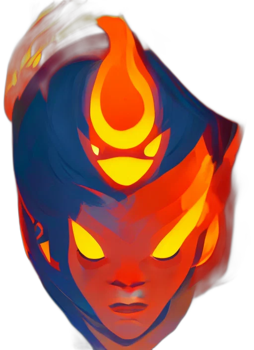 mask, face, crown, dragon, concept art, fantasy art, pixel art, watercolor transparent PNG cut-out