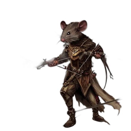 animal, staff, weapon, creature, concept art, fantasy art, 3d render, anthropomorphic transparent PNG cut-out