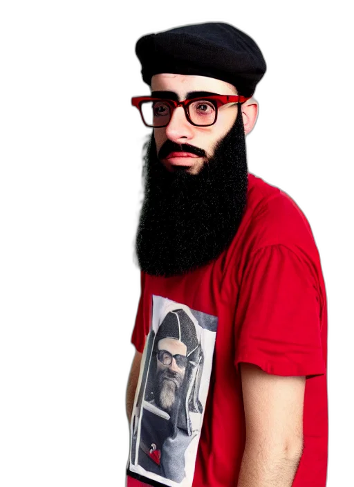 hat, hair, face, animal, photorealistic, cartoon, 3d render, concept art transparent PNG cut-out
