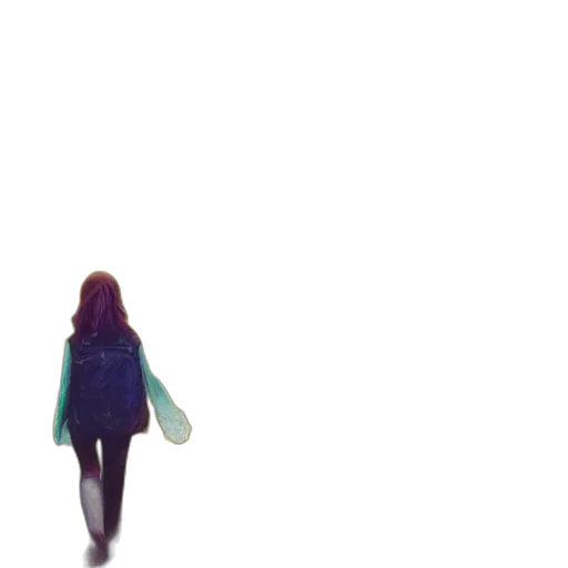 jacket, dress, umbrella, hair transparent PNG cut-out