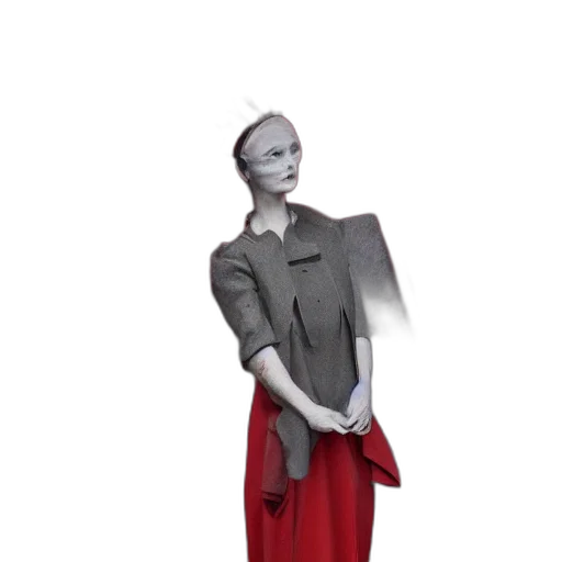 dress, jacket, robot, staff, 3d render, concept art, photorealistic, pixel art transparent PNG cut-out