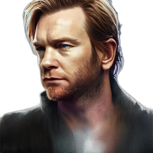 face, jacket, photorealistic, comic book art transparent PNG cut-out