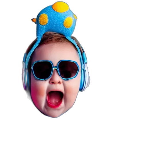 crown, hat, mask, face, 3d render, concept art, photorealistic, cute transparent PNG cut-out