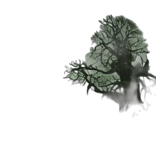 crown, tree, hair, dragon, 3d render, concept art, photorealistic, fantasy art transparent PNG cut-out