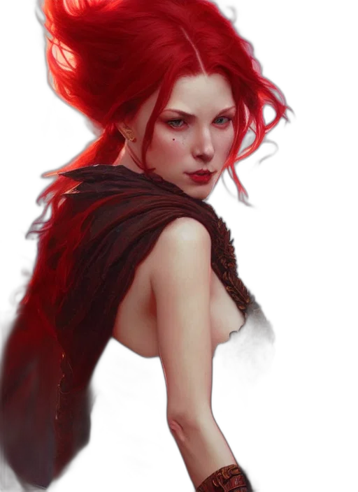 dress, face, fantasy art, concept art transparent PNG cut-out