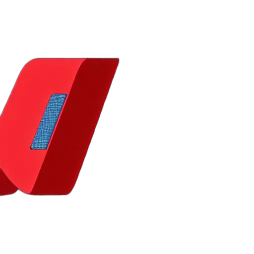 3d render, red, net, logo transparent PNG cut-out