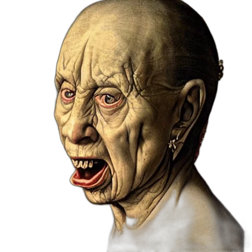 face, mask, creature, staff transparent PNG cut-out