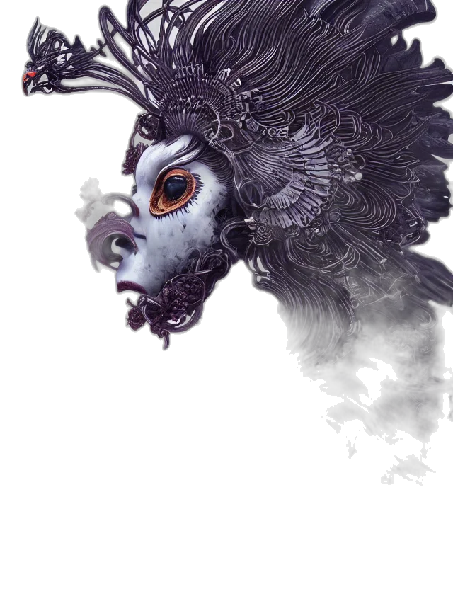 mask, dragon, animal, creature transparent PNG cut-out
