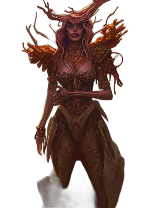 creature, staff, dress, concept art, fantasy art, comic book art, pixel art, dark transparent PNG cut-out