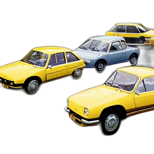 car, 3d render, photorealistic, concept art, all, renault, cars, 1960 transparent PNG cut-out