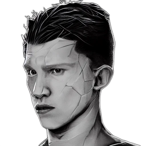 face, mask, photorealistic, comic book art, concept art, cartoon, portrait, tom transparent PNG cut-out