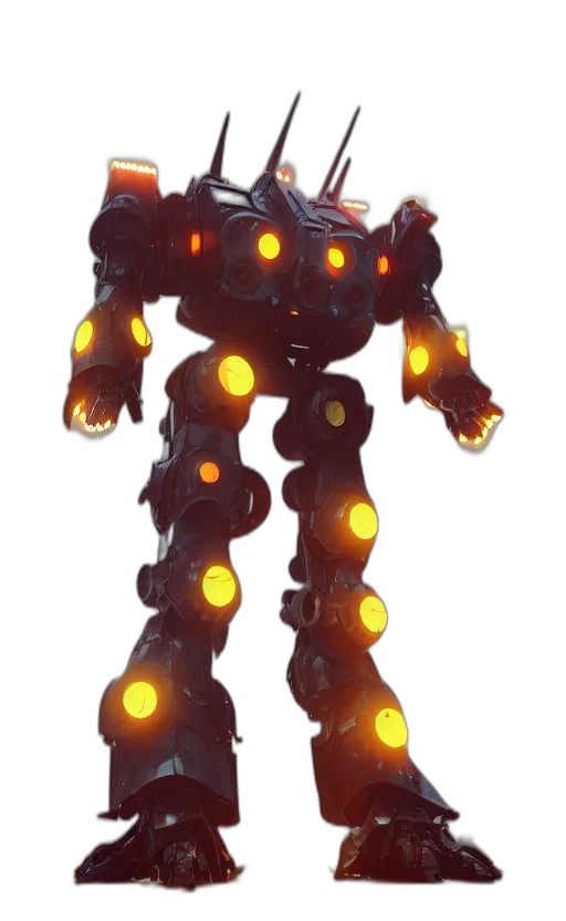 robot, weapon, staff, concept art transparent PNG cut-out