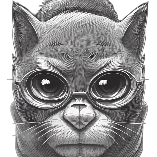 mask, face, animal, creature, pencil sketch, photorealistic, comic book art, cartoon transparent PNG cut-out