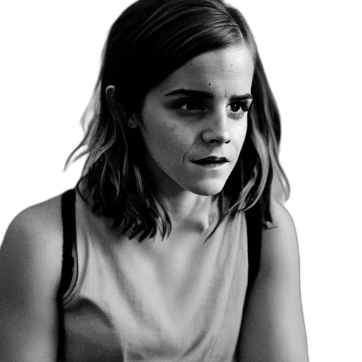 face, dress, hair, jacket, photorealistic, emma, watson, telephone transparent PNG cut-out