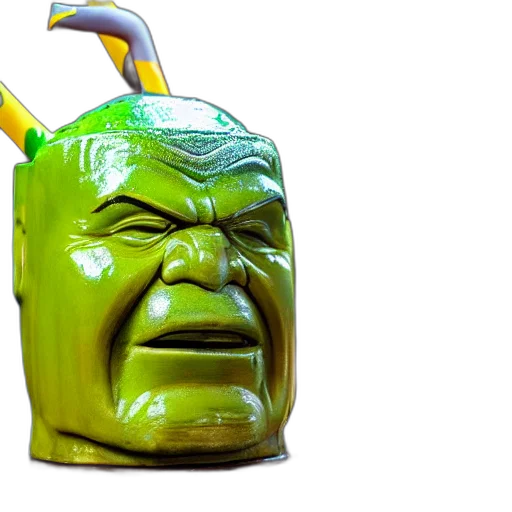 bottle, mask, 3d render, photorealistic, concept art, closeup, photograph, glossy transparent PNG cut-out