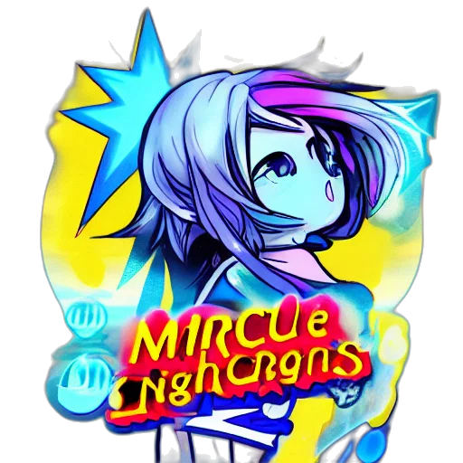 vaporwave, anime, cartoon, comic book art, neon lights, neon, miracle, ympho transparent PNG cut-out