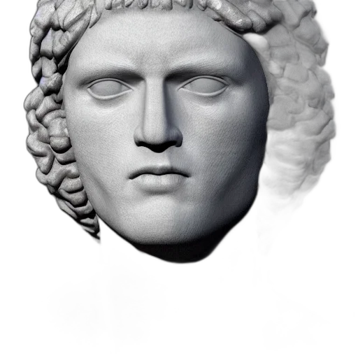 face, crown, mask, hat, photorealistic, vaporwave, 3d render, fantasy art transparent PNG cut-out