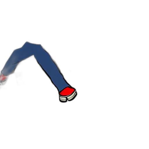 shoes, creature, weapon, staff, cartoon, anime, pixel art, 3d render transparent PNG cut-out