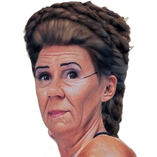 face, mask, crown, hair transparent PNG cut-out