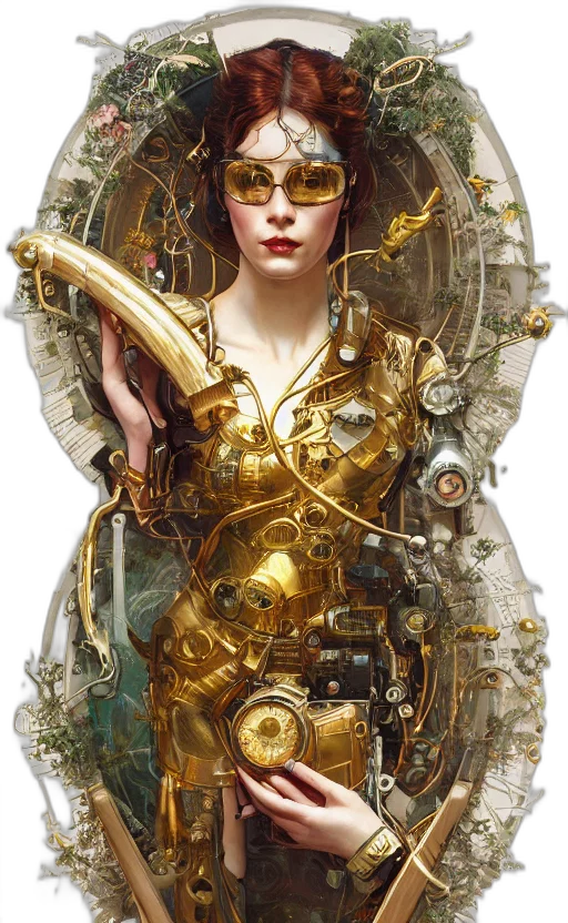 jewelry, robot, dress, weapon transparent PNG cut-out