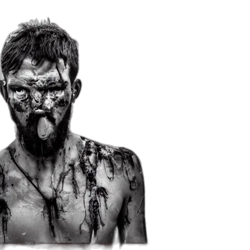 face, concept art, photorealistic, comic book art, pencil sketch, soul, vengeance, bleak transparent PNG cut-out