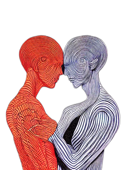 mask, face, watercolor, concept art, pencil sketch, photorealistic, outer space, colorful transparent PNG cut-out