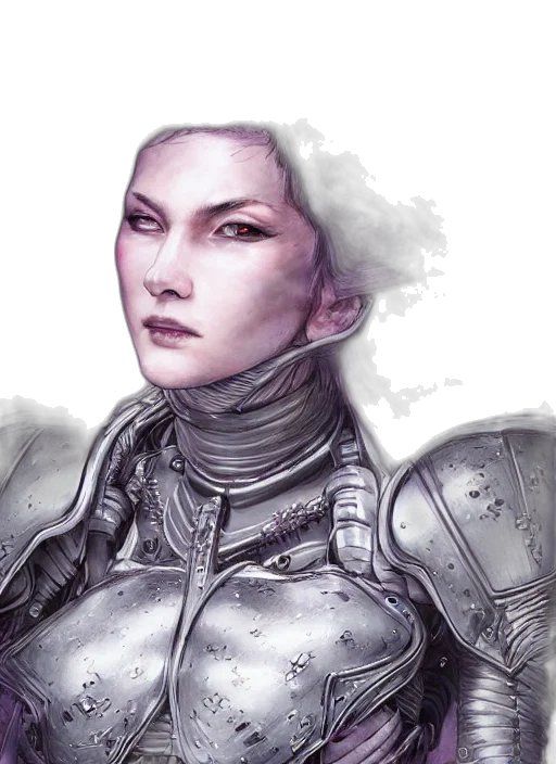 face, fantasy art, concept art, photorealistic, watercolor, monochrome, close, portrait transparent PNG cut-out