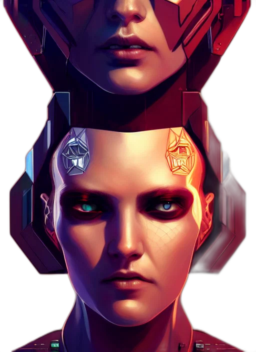 robot, face, mask, cyberpunk, concept art, pixel art, comic book art, neon lights transparent PNG cut-out