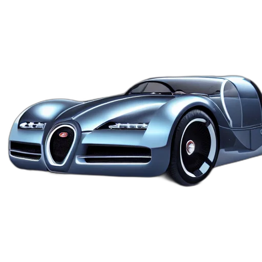 car, robot, 3d render, concept art, photorealistic, cartoon, bugatti, type transparent PNG cut-out
