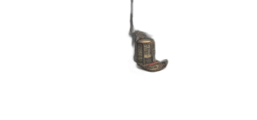 weapon, shoes, staff, hat transparent PNG cut-out