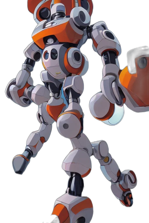 robot, weapon, concept art, 3d render transparent PNG cut-out