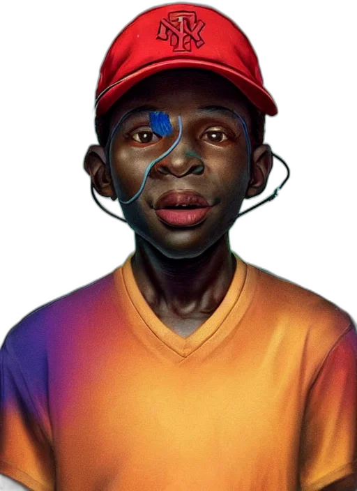 face, mask, hat, creature, photorealistic, concept art, cartoon, watercolor transparent PNG cut-out