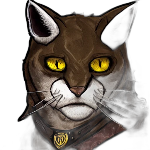 staff, fantasy art, concept art, photorealistic, pixel art, style, portrait, tabaxi transparent PNG cut-out