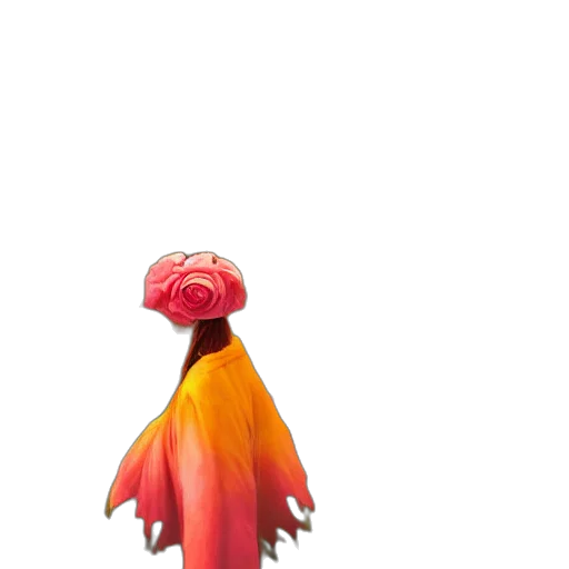 flower, dress, crown, creature, 3d render, concept art, pixel art, fantasy art transparent PNG cut-out