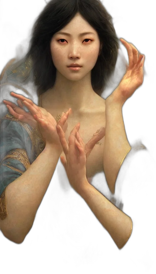 face, dress, mask, creature, photorealistic, fantasy art, oil painting, concept art transparent PNG cut-out