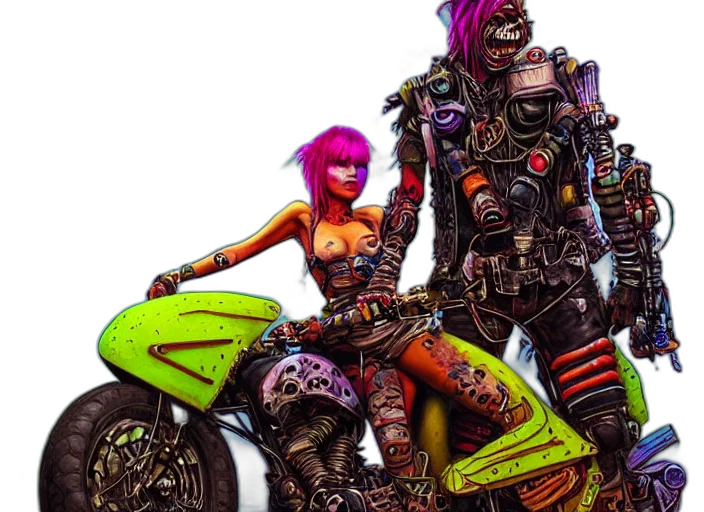 robot, cyberpunk, concept art, comic book art transparent PNG cut-out