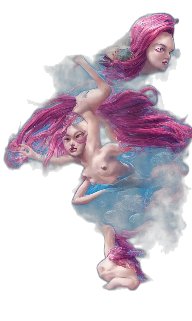 creature, hair, fantasy art, concept art transparent PNG cut-out