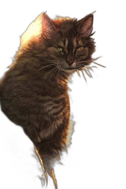 animal, staff, creature, hair, photorealistic, 3d render, concept art, oil painting transparent PNG cut-out