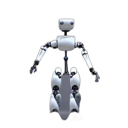 robot, staff, 3d render, concept art transparent PNG cut-out