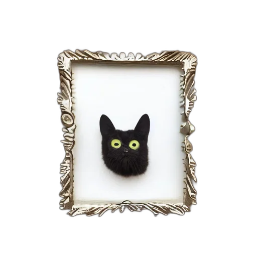 jewelry, mask, animal, face, photorealistic, cat, fangs, frame transparent PNG cut-out