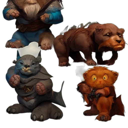 concept art, fantasy art, 3d render, pixel art transparent PNG cut-out