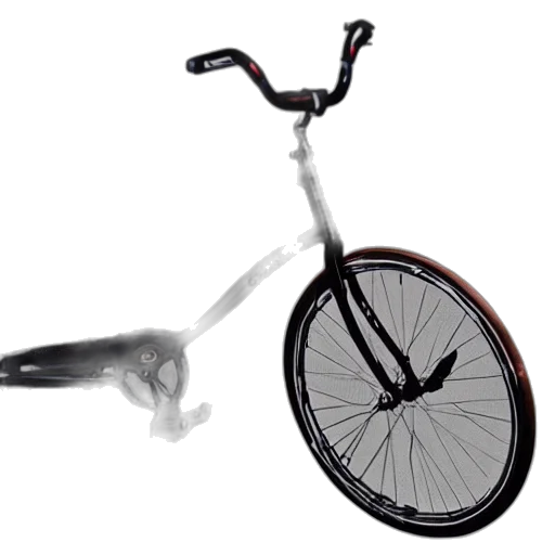 3d render, photorealistic, concept art, worst, bicycle, ever, made transparent PNG cut-out