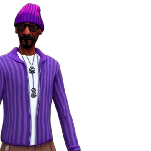 jacket, staff, 3d render, vaporwave transparent PNG cut-out