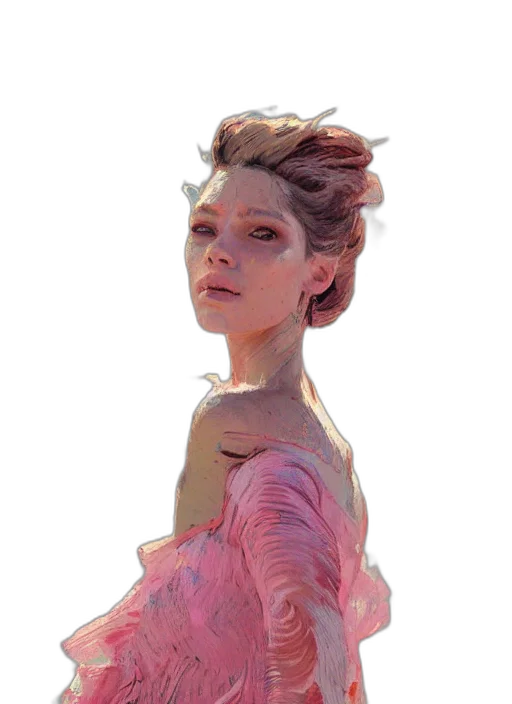 dress, face, hair, creature transparent PNG cut-out