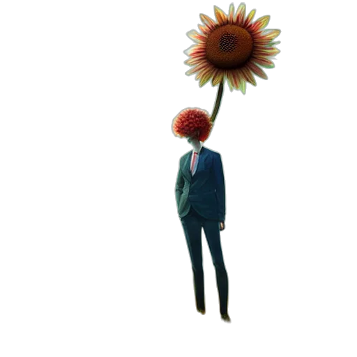 umbrella, flower, staff, crown, concept art, 3d render, photorealistic, giant transparent PNG cut-out
