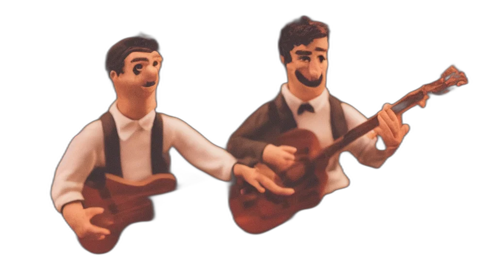 cartoon, concept art, 3d render, pixel art, man, performing, stage, claymation transparent PNG cut-out