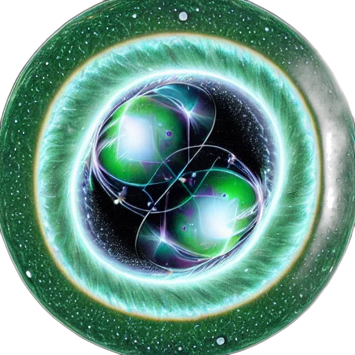 jewelry, fantasy art, photorealistic, 3d render, concept art, outer space, green, bubble transparent PNG cut-out