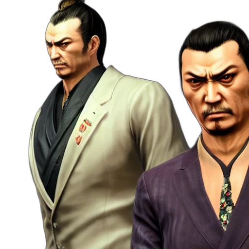photorealistic, concept art, 3d render, orban, viktor, yakuza, kiwami transparent PNG cut-out