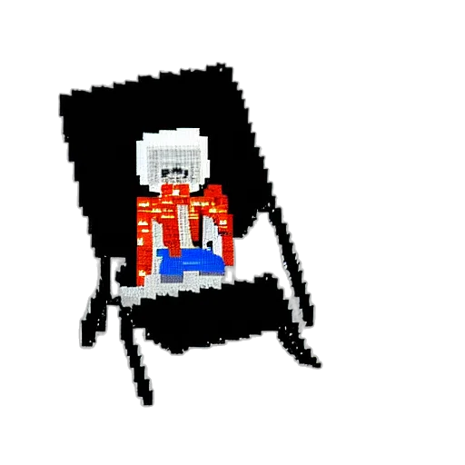 furniture, robot, jacket, crown, pixel art, concept art, 3d render, cartoon transparent PNG cut-out